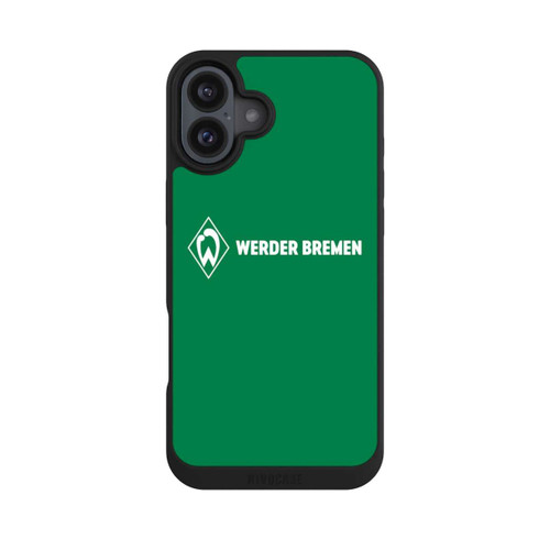Apple iPhone 16 Plus NIVOpure Werder Bremen Schriftzug Raute Grün