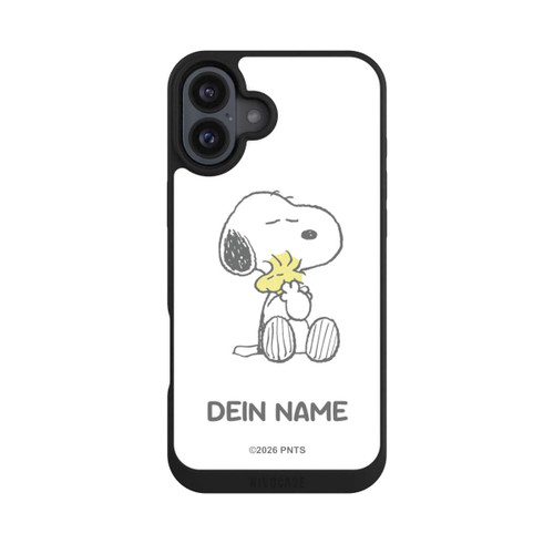 Apple iPhone 16 Plus NIVOpure Snoopy And Woodstock Cuddling Personalisierbar