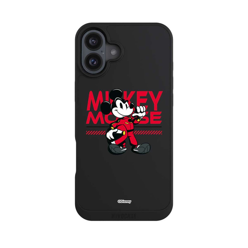 iPhone 16 Plus NIVOpure Micky Maus Rennfahrer Transparent