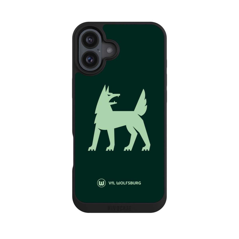 iPhone 16 Plus NIVOpure VfL Wolfsburg Wolf Grün