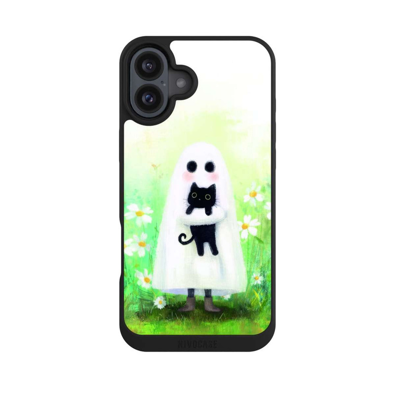iPhone 16 Plus NIVOpure Geist und Katze Halloween mit KI