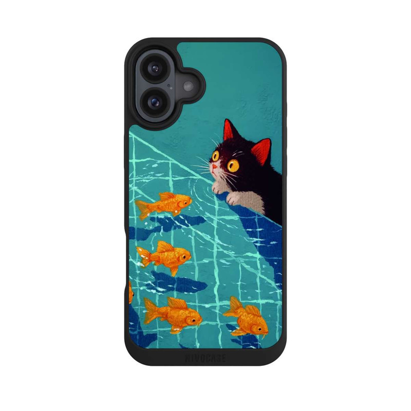 iPhone 16 Plus NIVOpure Die Katze im Pool mit KI