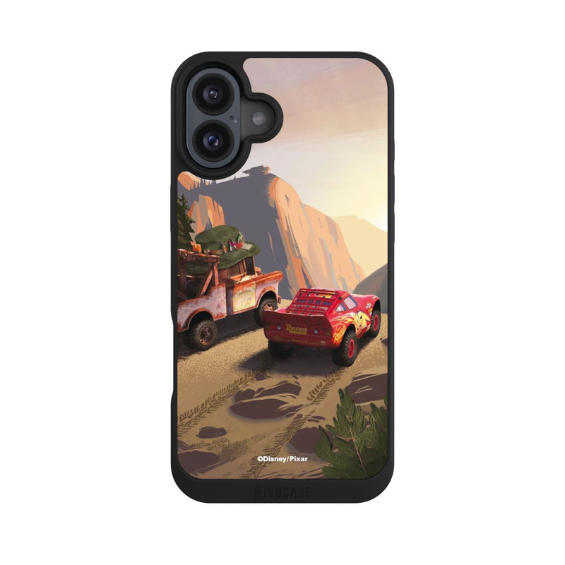 iPhone 16 Plus NIVOpure Disney Pixar Cars Sunset Lightning McQueen and Mater
