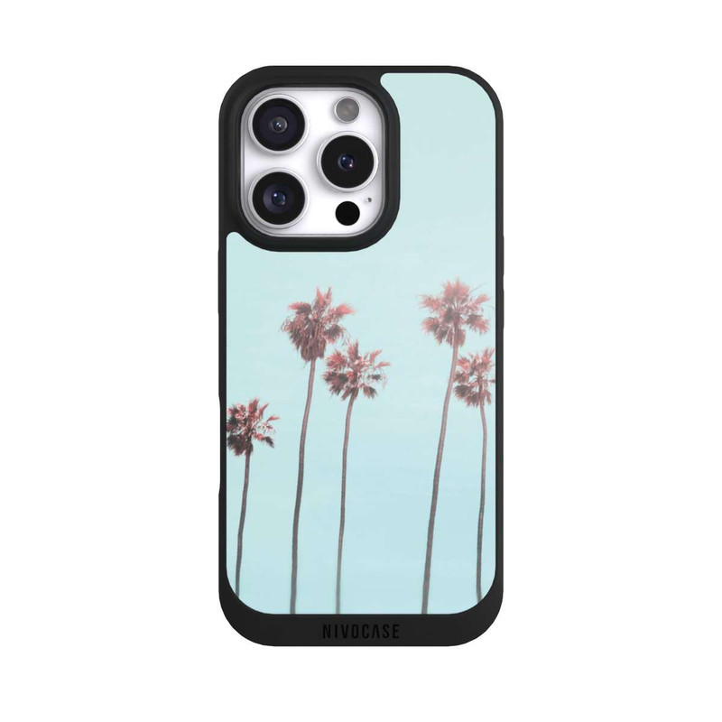 iPhone 16 Pro NIVOpure Paradis des palmiers de plage rose
