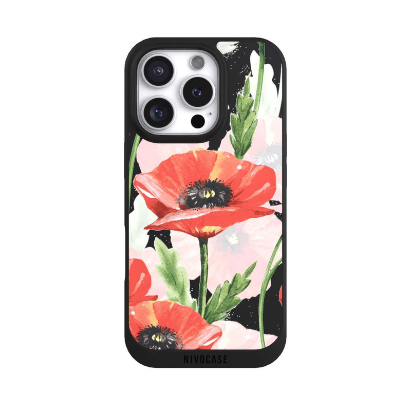 iPhone 16 Pro NIVOpure Prairie de Coquelicots sans Fond 