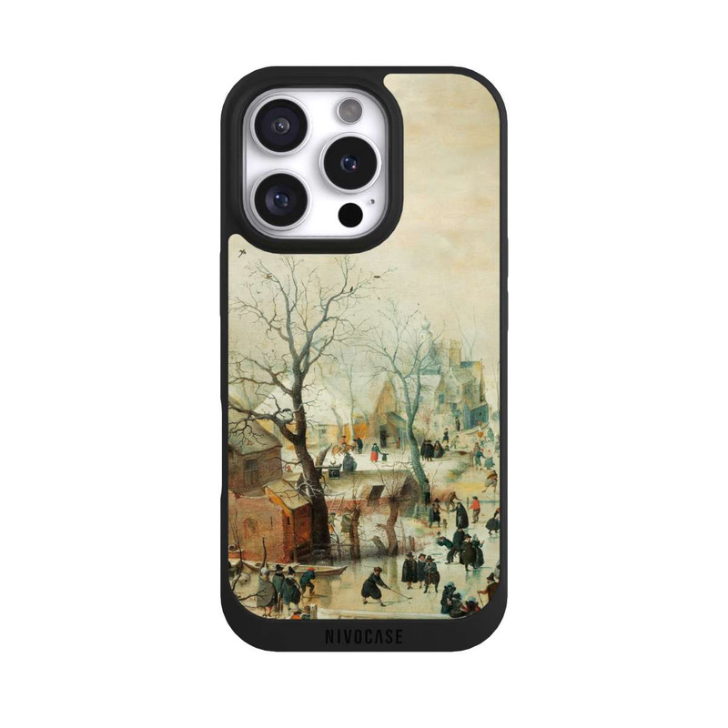 iPhone 16 Pro NIVOpure Winter Landscape with Ice Skaters - Hendrick Avercamp