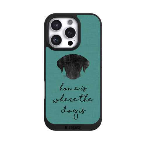 Apple iPhone 16 Pro NIVOpure Home Is Where The Dog Is - Black on Turquoise 