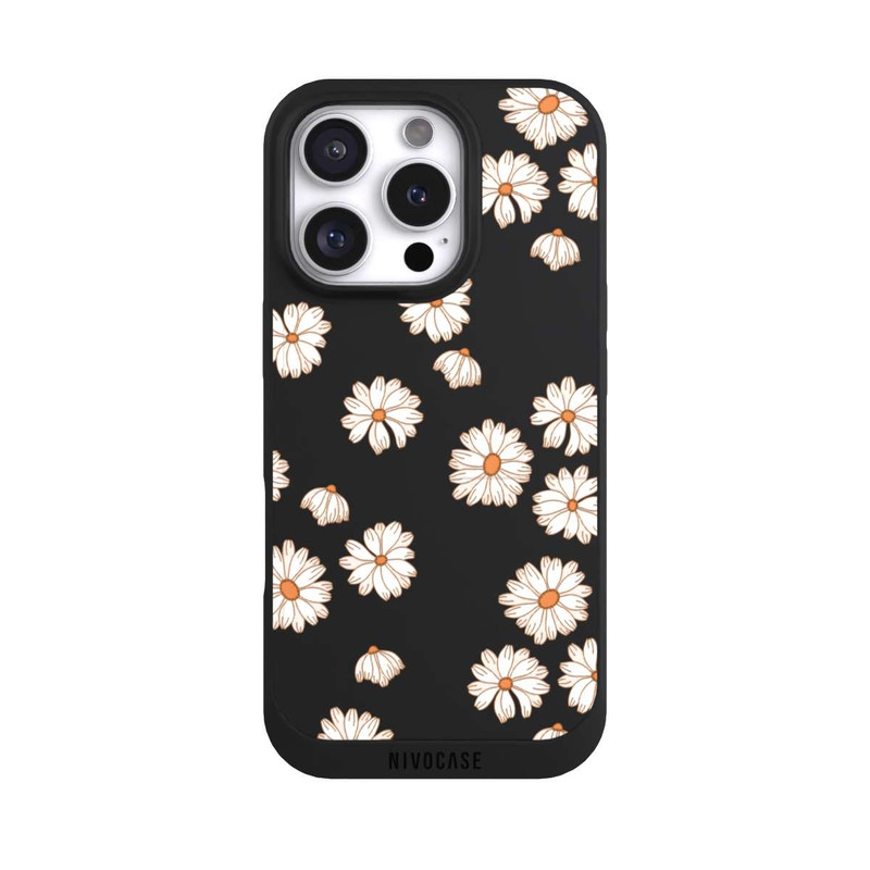 iPhone 16 Pro NIVOpure Flowerpower Tapete Weiss