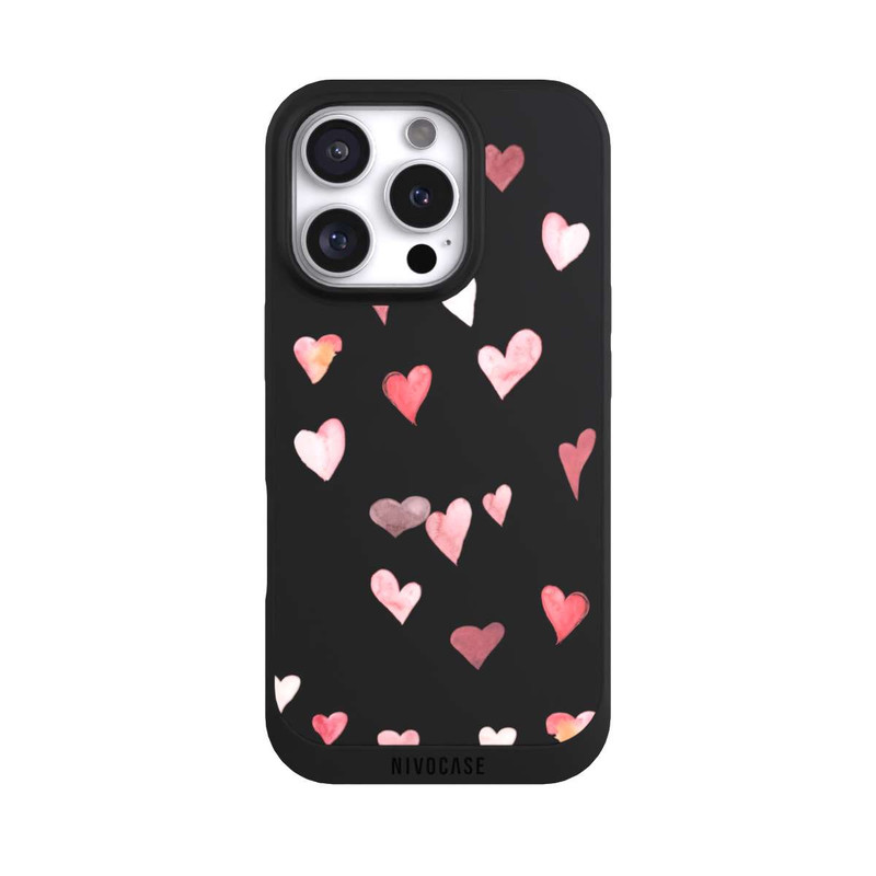 iPhone 16 Pro NIVOpure Valentines Hearts Dropping