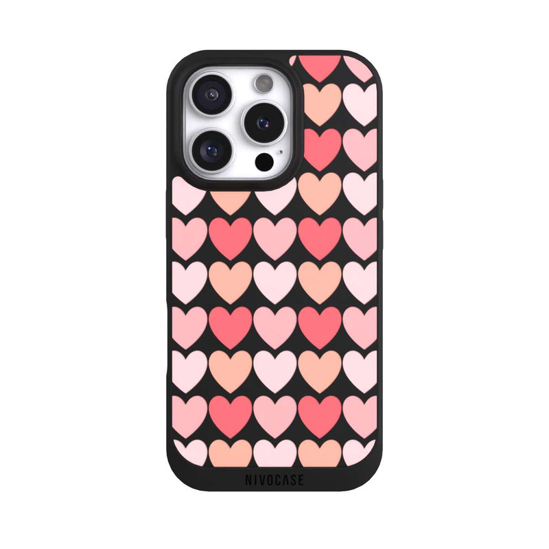 iPhone 16 Pro NIVOpure Coeurs d'ombres roses