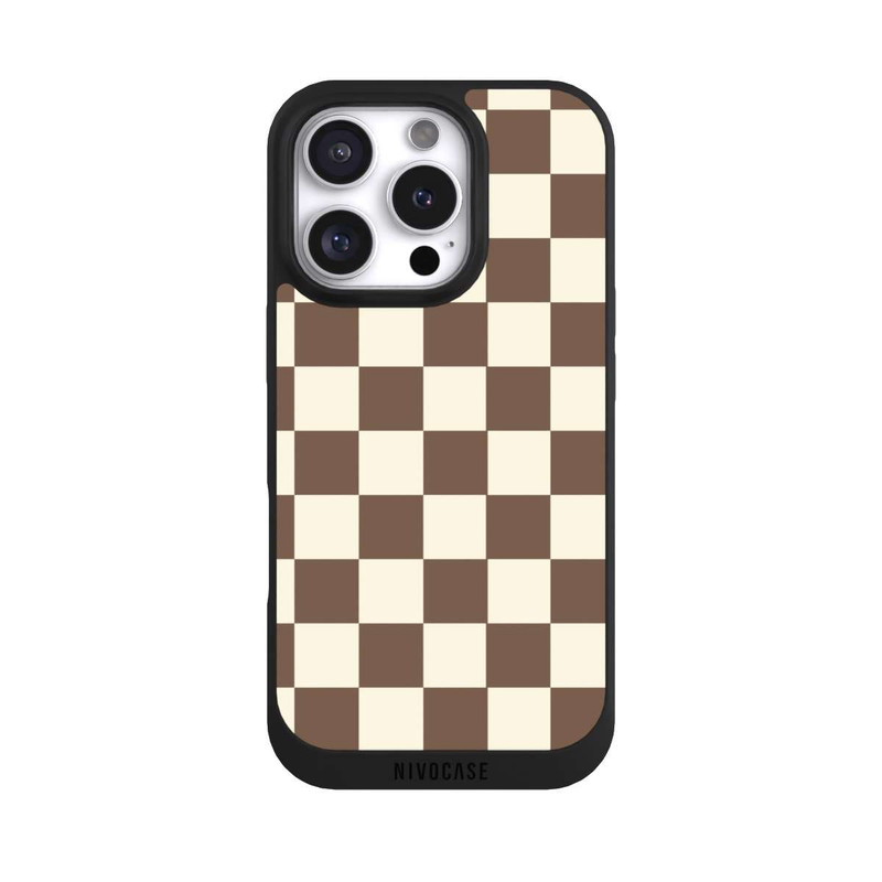 iPhone 16 Pro NIVOpure Schachbrett Braun
