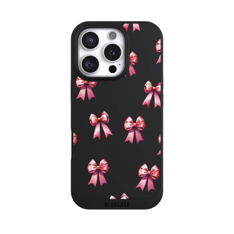 iPhone 16 Pro NIVOpure Bow Red Pattern Watercolor Transparent