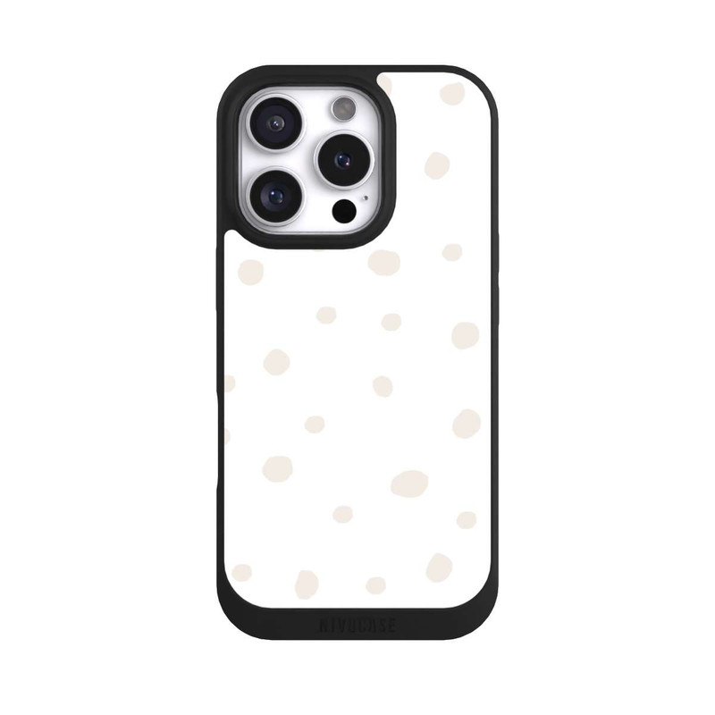 iPhone 16 Pro NIVOpure Motif à Pois Blanc Marron