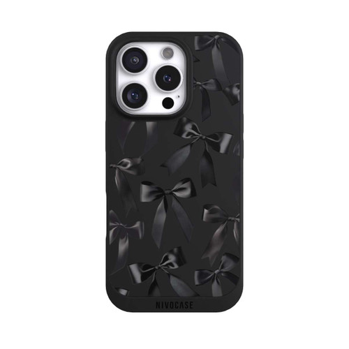 Apple iPhone 16 Pro NIVOpure Schwarze Satinschleifen