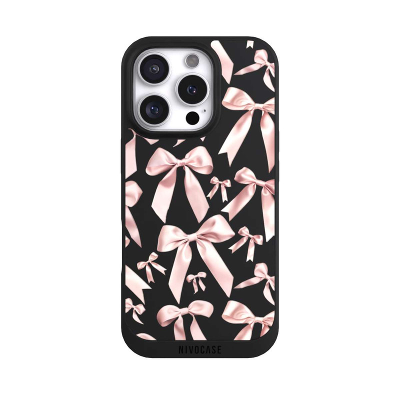 iPhone 16 Pro NIVOpure Noeuds en Satin Rose