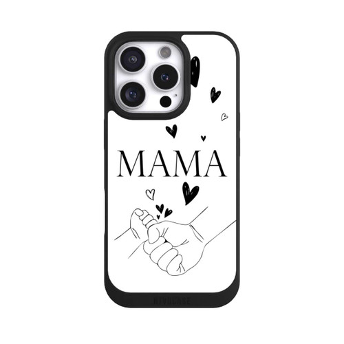 Apple iPhone 16 Pro NIVOpure Muttertag Line Art Hände Schwarz Weiß