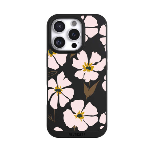 Apple iPhone 16 Pro NIVOpure Simple Pastell Flowers Rose Transparent
