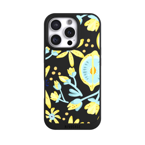 Apple iPhone 16 Pro NIVOpure Sommerliches Zitronenmuster Transparent