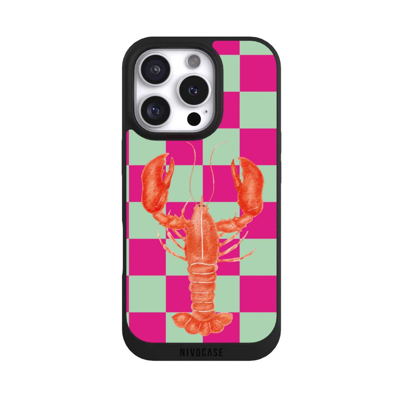 iPhone 16 Pro NIVOpure Pink Checkers Lobster