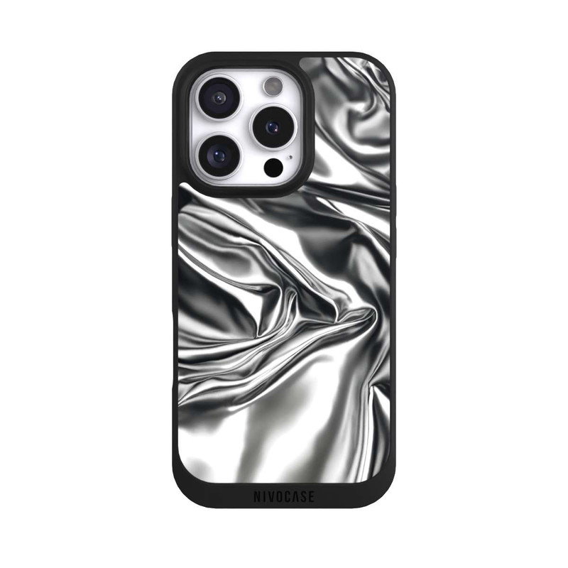 iPhone 16 Pro NIVOpure Shiny Chrome Silver avec IA