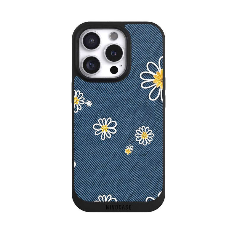 iPhone 16 Pro NIVOpure Jeans Flowers Pattern with AI