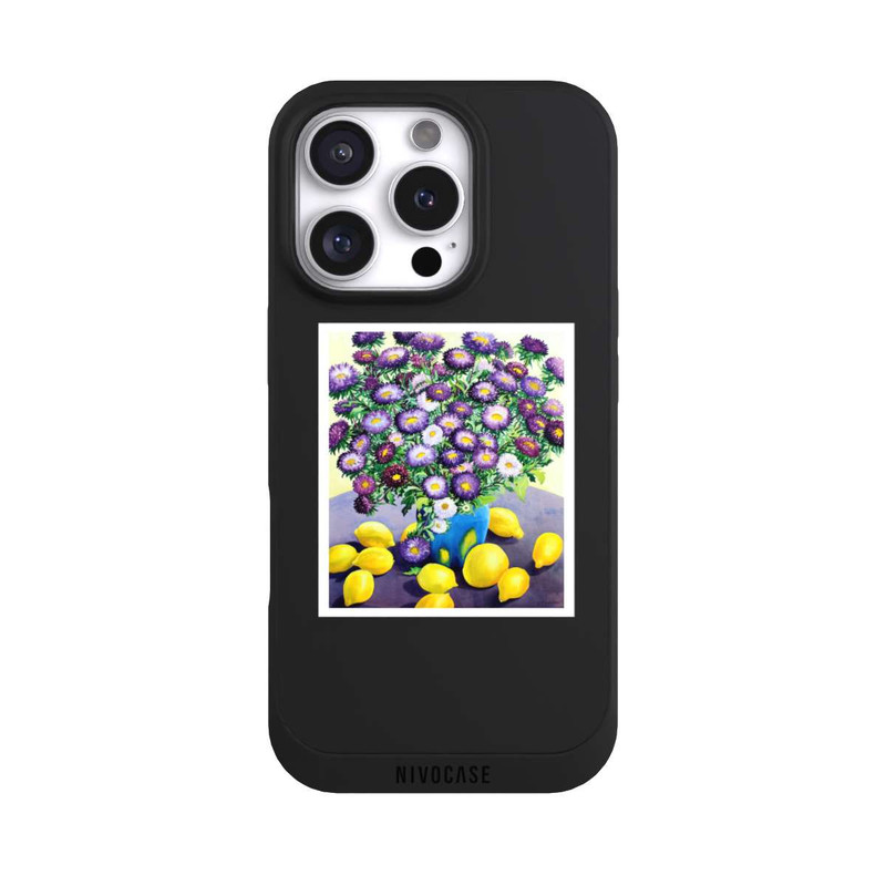 iPhone 16 Pro NIVOpure Purple Asters and Lemons by Christopher Ryland