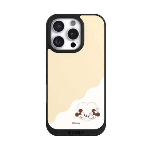 Apple iPhone 16 Pro NIVOpure Mickey and Minnie Love Heart Beige
