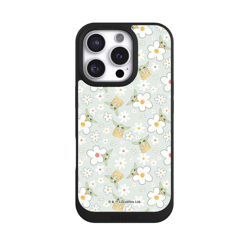 iPhone 16 Pro NIVOpure Baby Yoda Blumen Muster