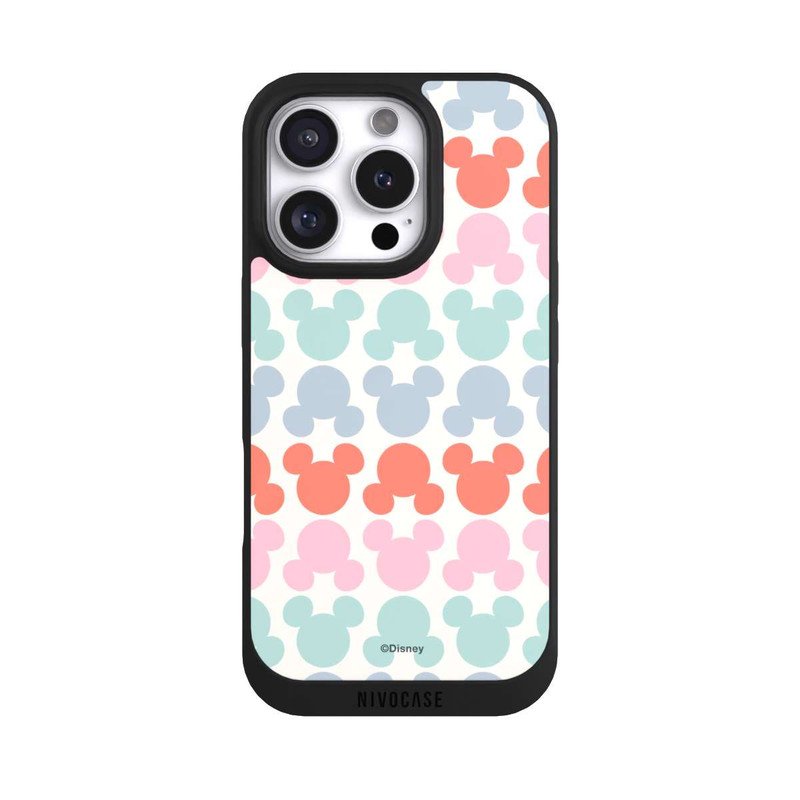 iPhone 16 Pro NIVOpure Disney Mickey Icon Pattern Red and Pink