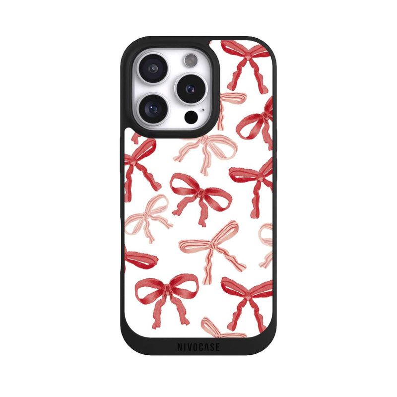 iPhone 16 Pro NIVOpure Red Bows Pattern
