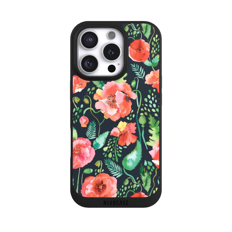 iPhone 16 Pro NIVOpure Poppies Dark Wilderness
