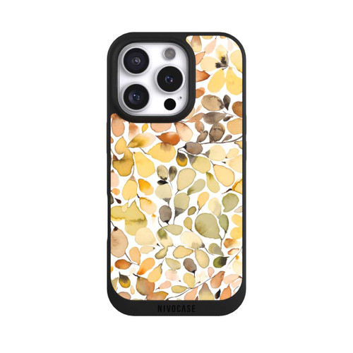 Apple iPhone 16 Pro NIVOpure Eukalyptus Aquarellblätter Braun Herbst