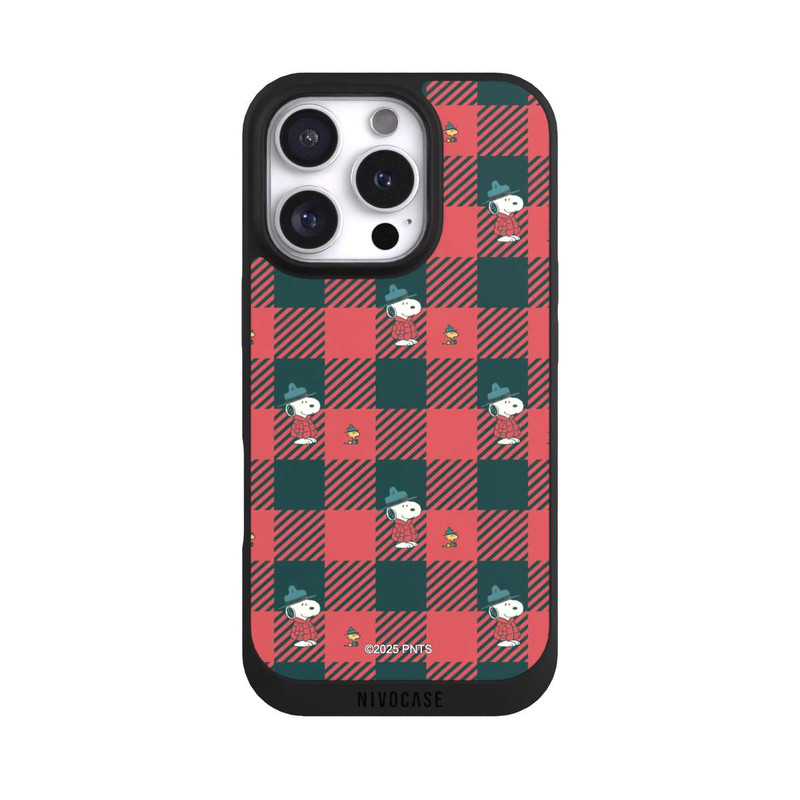 iPhone 16 Pro NIVOpure Peanuts Rot Schottenmuster