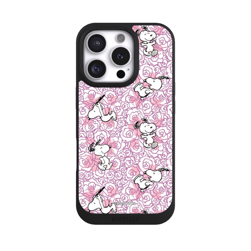 iPhone 16 Pro NIVOpure Peanuts Pink Roses Pattern