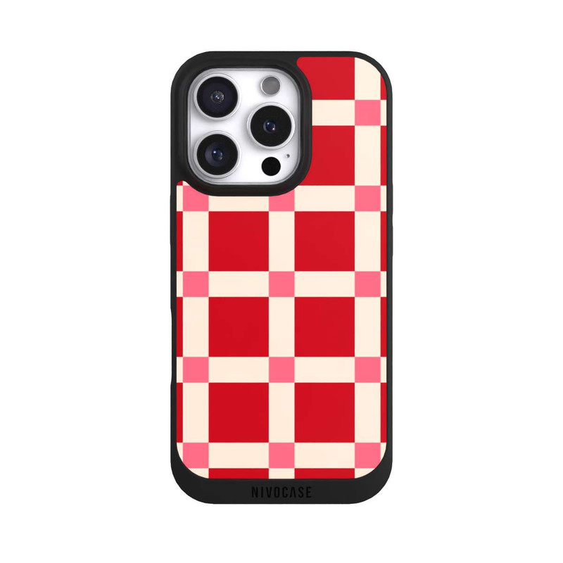 iPhone 16 Pro NIVOpure Big Red Checked Pattern
