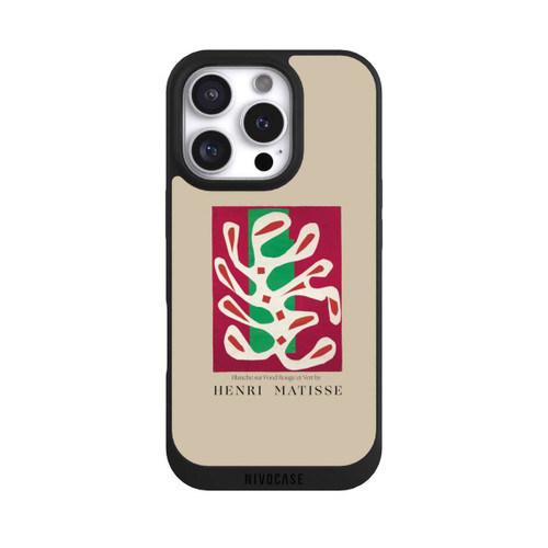 Apple iPhone 16 Pro NIVOpure Blanche sur Fond Rouge et Vert by Henri Matisse