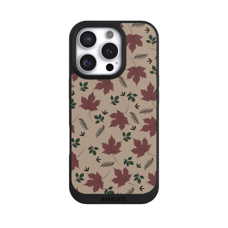 iPhone 16 Pro NIVOpure Brown Leaves Falling Pattern
