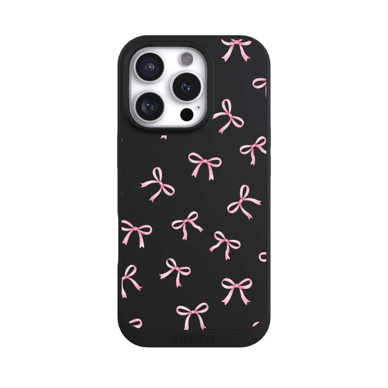 iPhone 16 Pro NIVOpure Rosa Schleifen transparent mit KI