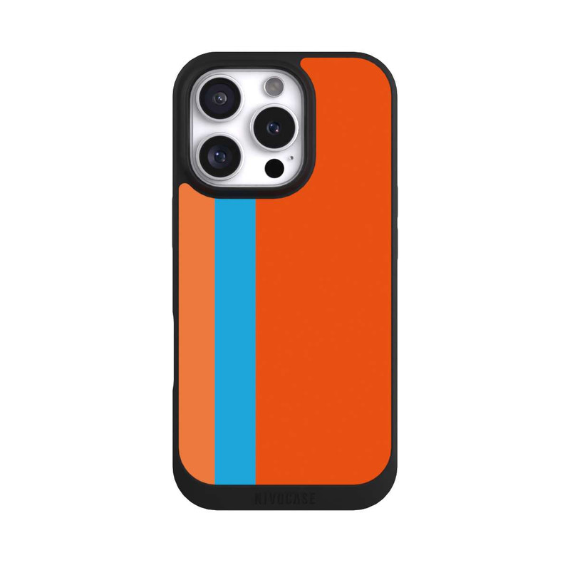 iPhone 16 Pro NIVOpure Rayures Orange Bleu