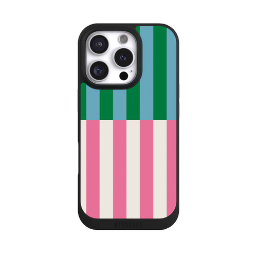 Apple iPhone 16 Pro NIVOpure Motif Rayé Vert Rose