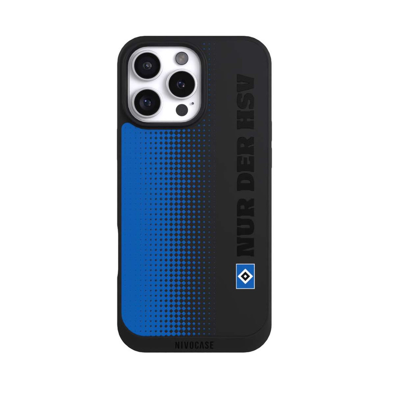 iPhone 16 Pro Max NIVOpure Nur der HSV - Rautenraster Blau - ohne Hintergrund