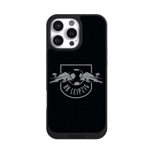 Apple iPhone 16 Pro Max NIVOpure Graues RB Leipzig Logo auf Schwarz