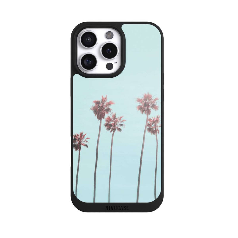 iPhone 16 Pro Max NIVOpure Hellrosa Strandpalme Paradies