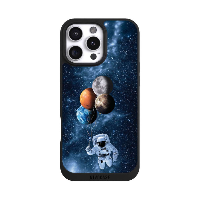 iPhone 16 Pro Max NIVOpure Astronaut mit Planeten