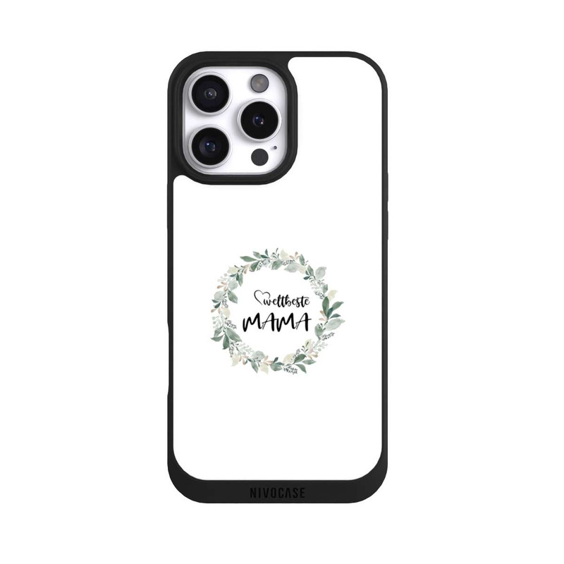 iPhone 16 Pro Max NIVOpure Weltbeste Mama Blumenkranz