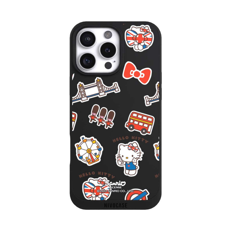 iPhone 16 Pro Max NIVOpure Hello Kitty Londoner Abzeichen Transparent