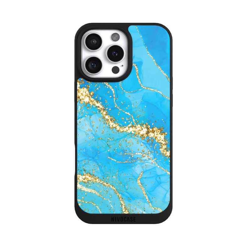 iPhone 16 Pro Max NIVOpure Turquoise Gold Wallpaper