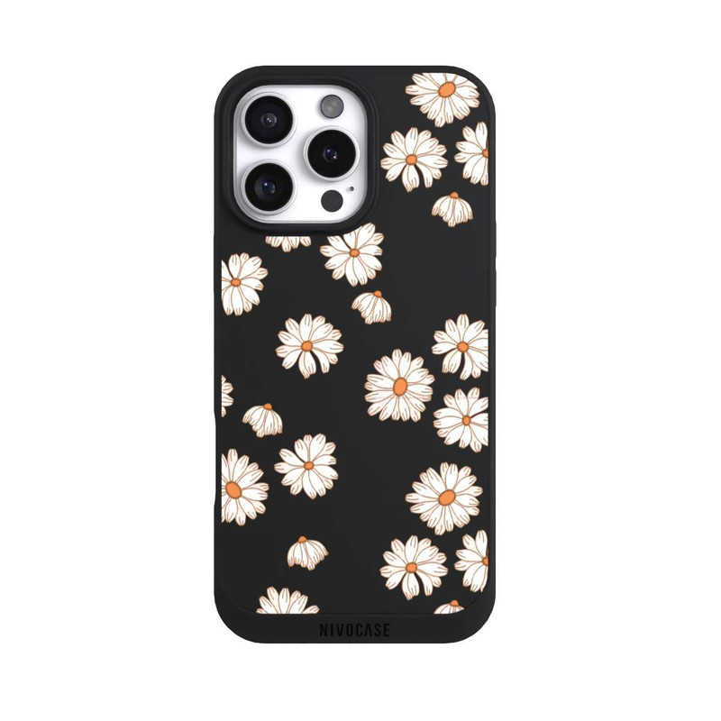 iPhone 16 Pro Max NIVOpure Flowerpower Tapete Weiss
