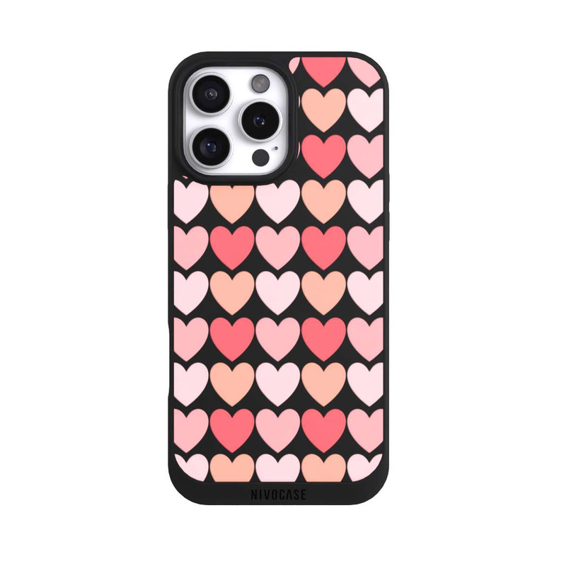 iPhone 16 Pro Max NIVOpure Coeurs d'ombres roses