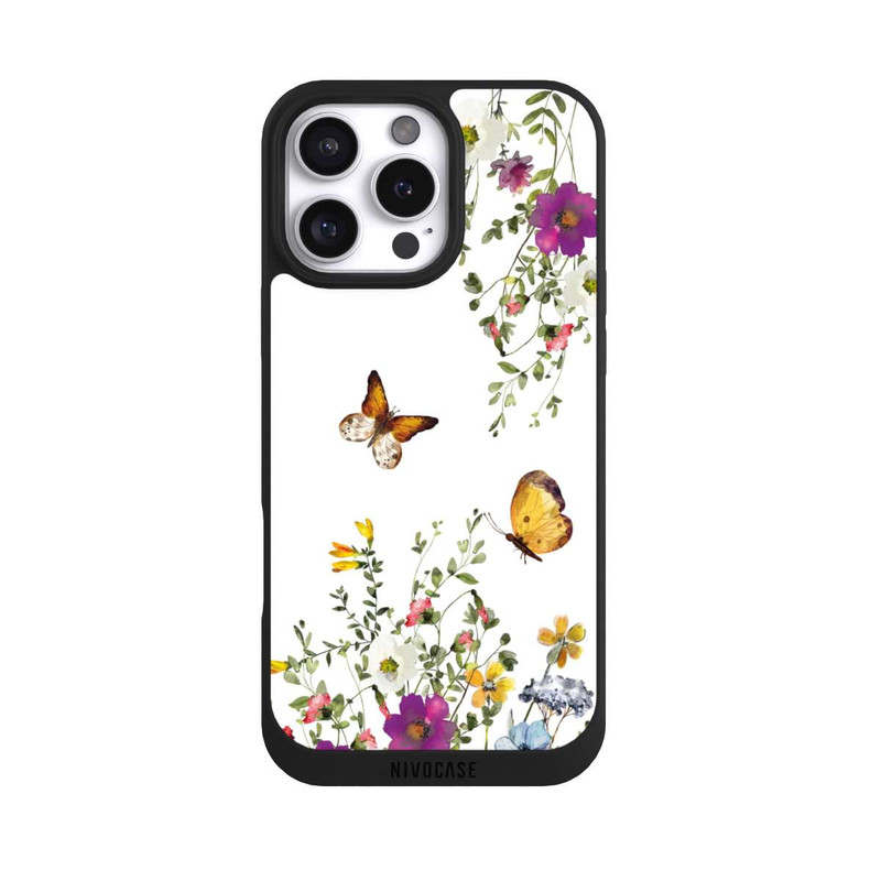 iPhone 16 Pro Max NIVOpure Butterflies And Colorful Flowers